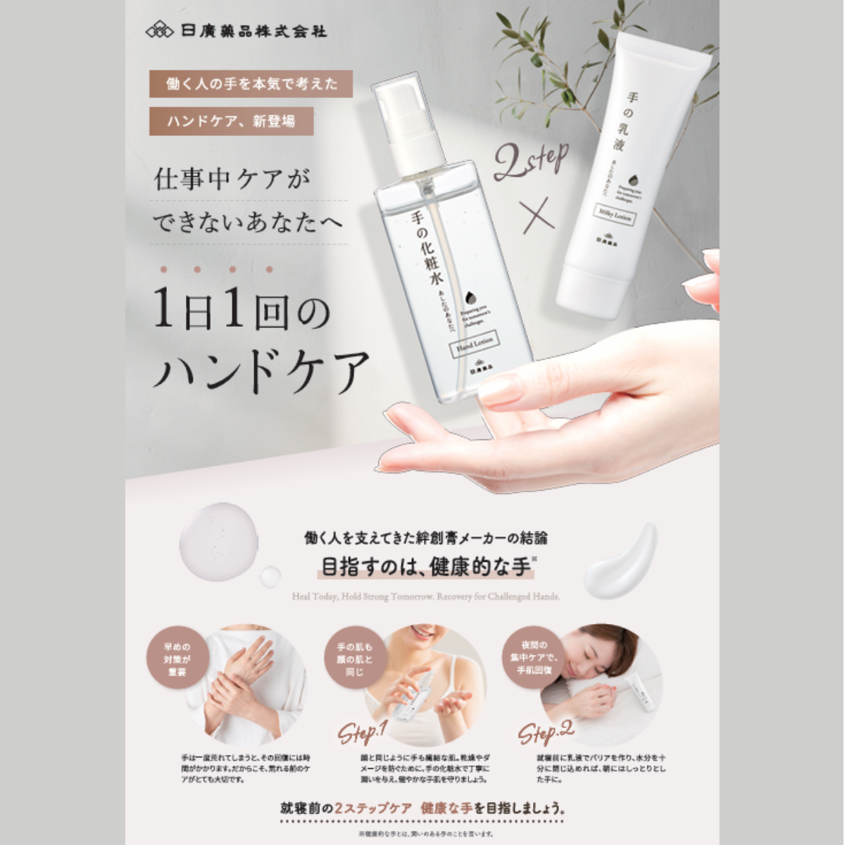 手の化粧水と手の乳液スタートセット｜通常販売・新容器になりました！